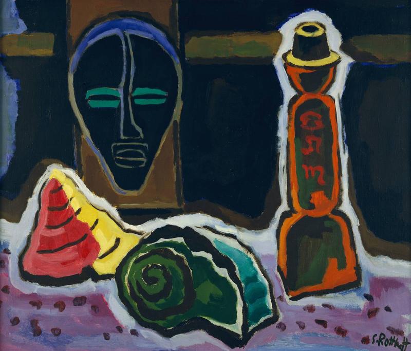 Karl Schmidt-Rottluff (1884-1976): Die schwarze Maske, 1956, Brücke-Museum Berlin, Karl und Emy Schmidt-Rottluff Stiftung, © VG Bild-Kunst, Bonn 2017