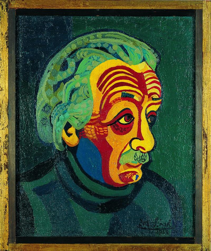 Josef Scharl, Albert Einstein, 1952, Kunsthalle Emden – Vermächtnis Rolf Gillhausen, © Susanne Fiegel, Foto: Martinus Ekkenga, Norden