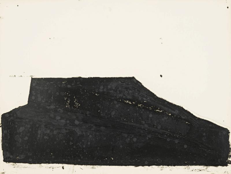 Another Kind Of Language: Drawings By Sculptors From The Betsy Witten Collection Lot 13 Richard Serra Study for Flat Rock signed with the artist's initials paintstick on paper 38 by 50 in. 96.5 by 127.4 cm. Executed in 1981. Estimate $200/300,000