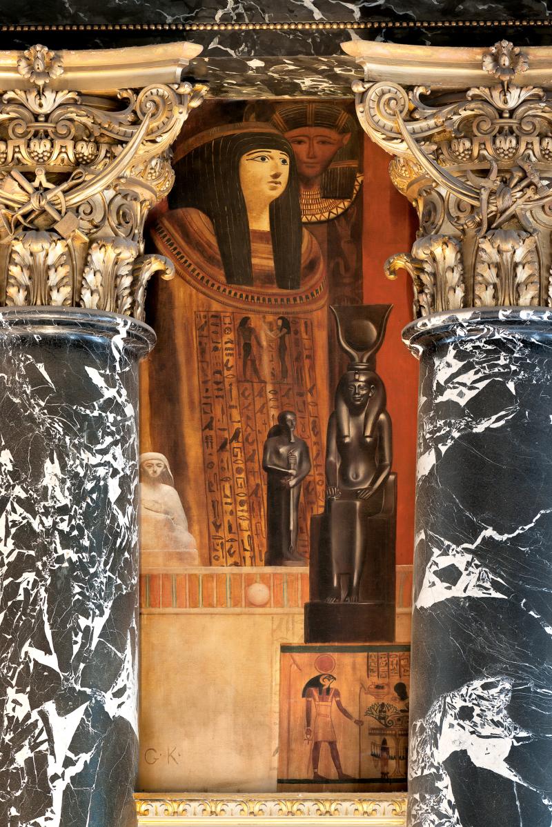 Gustav Klimt Ägypten II Interkolumnium an der Nordseite des Stiegenhauses im Kunsthistorischen Museum 1890/91 © KHM-Museumsverband