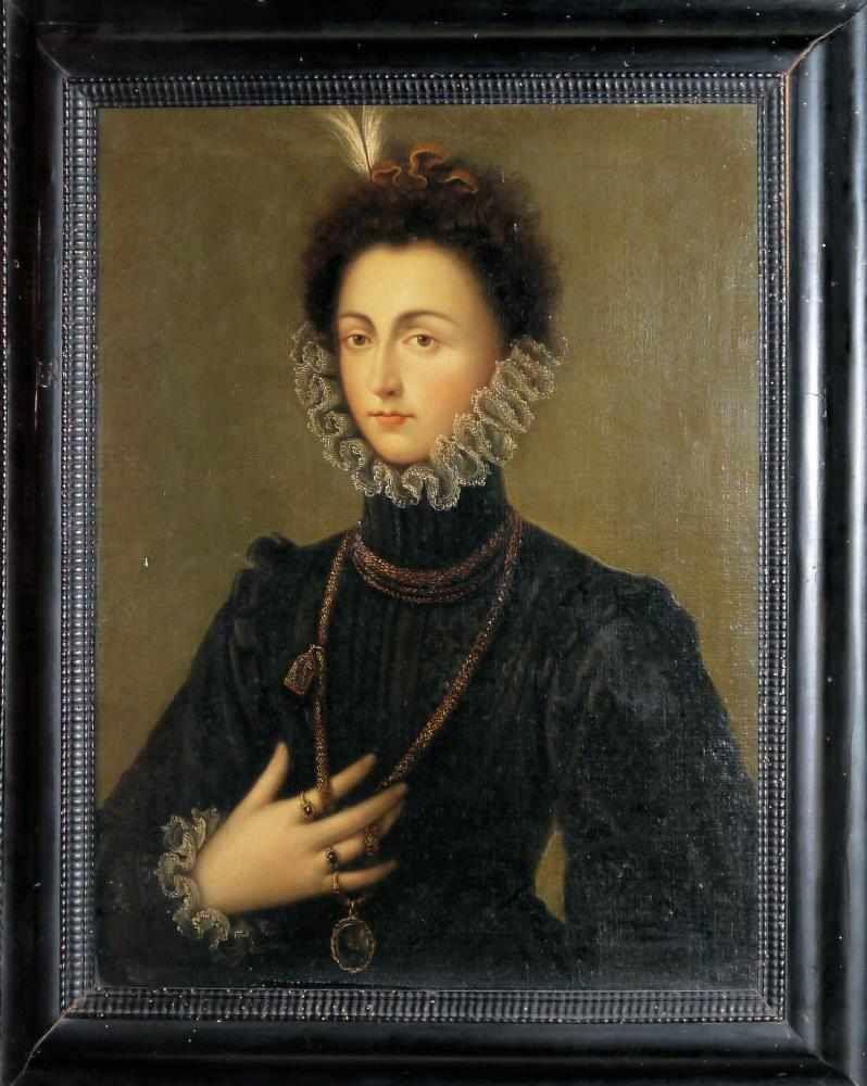 Alonso Sanchez Coello, Portrait der spanischen Infantin Katharina Michaela von Habsburg, Ölgemälde um 1580/85  Aufrufpreis:	9.000 EUR Schätzpreis:	45.000 - 50.000 EUR