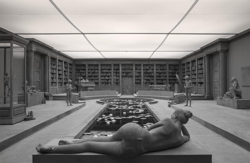 Hans Op de Beeck, The Collector's House, 2016, (The Collector's House), Skulpturale Installation, Mixed Media, 40 × 20 × 12,5 m, Foto: © Studio Hans Op de Beeck