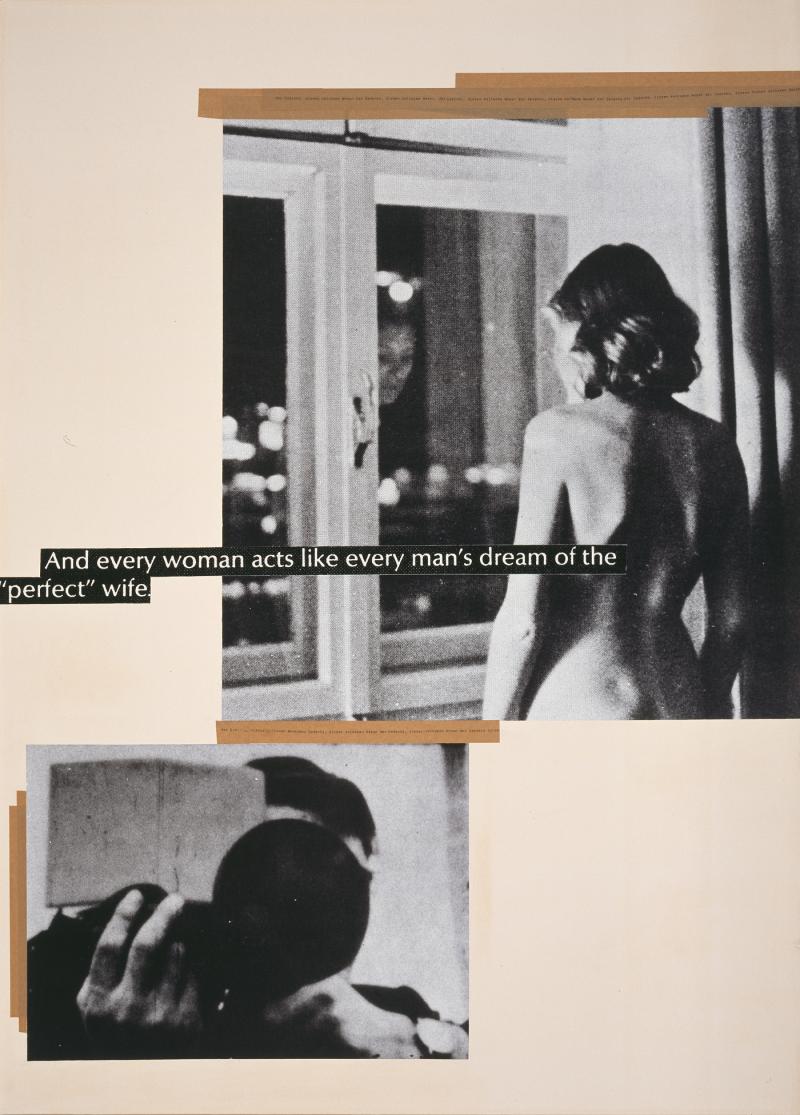 Astrid Klein, And every woman acts like every man’s dream of the „perfect“ wife, 1980. Collage. Courtesy Deichtorhallen Hamburg/Sammlung Falckenberg © Astrid Klein