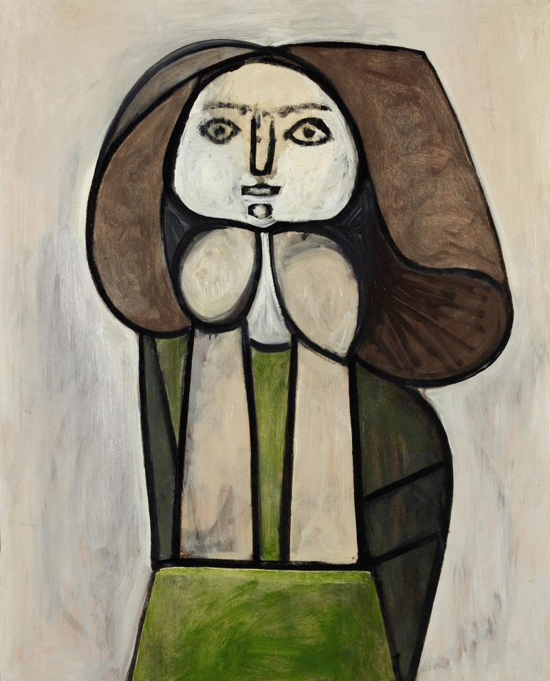 Pablo Picasso Femme à la robe verte (Femme Fleur), 1946 oil on panel 101 by 81.5 cm.