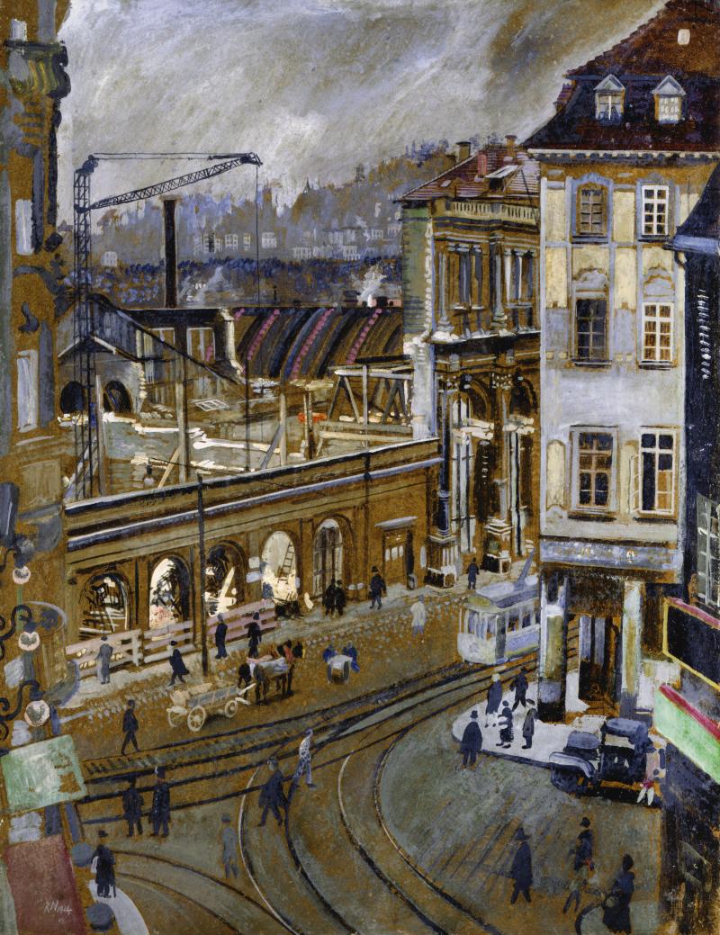 Reinhold Nägele, Abbrucharbeiten am alten Stuttgarter Bahnhof, 1924, © VG Bild-Kunst, Bonn 2018