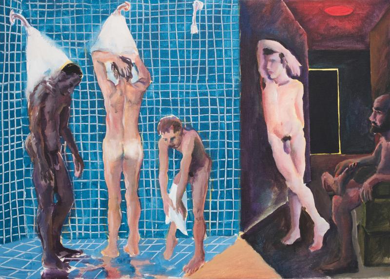 Patrick Angus, A Shower at the Baths, 1984