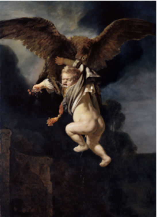 ‘The Abduction of Ganymede’, 1635, by Rembrandt van Rijn (1606 – 1669). Courtesy of the Dresden State Art Collections