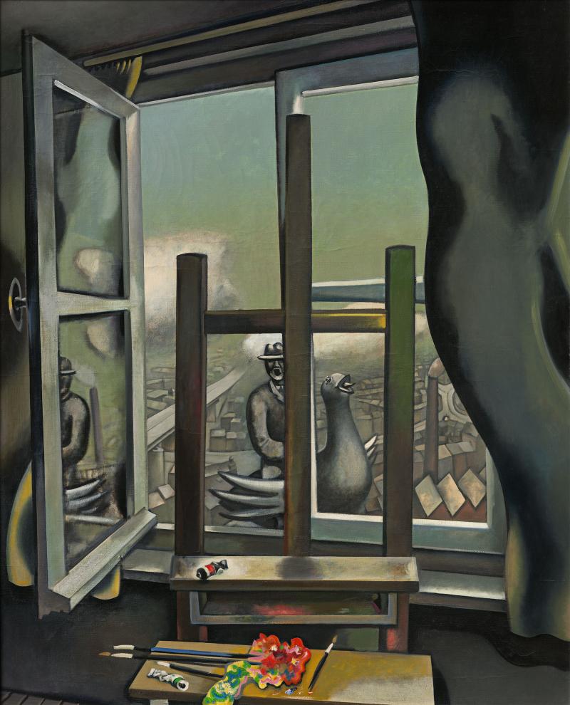 Wolfgang Mattheuer: Das graue Fenster, 1969, Museum Barberini, © VG BILD-KUNST, Bonn 2018