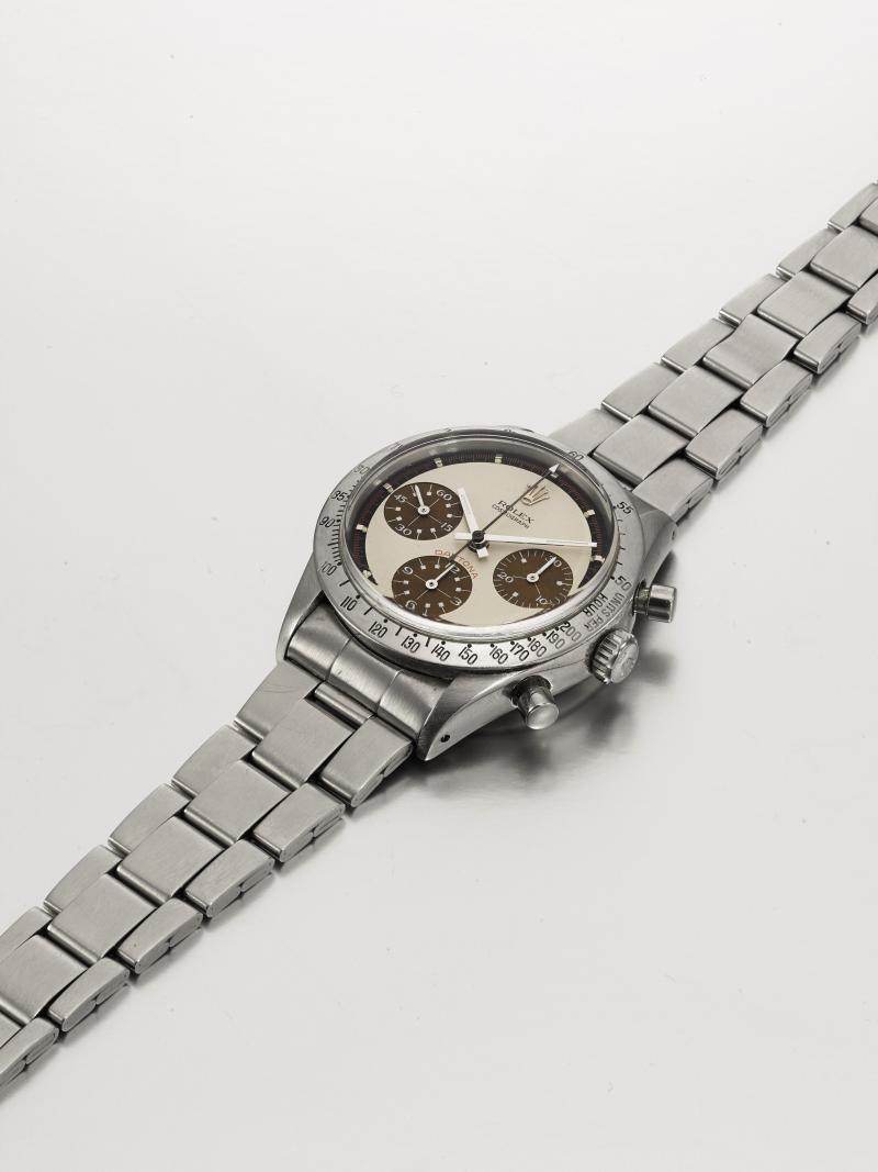 Lot 276 - Rolex - Rare stainless steel chronograph wristwatch with registers bracelet and tropical dials - Important Watches GVA - 13 May 18 (i)