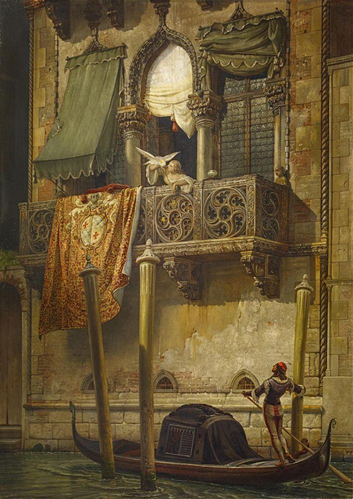 Nerly, Friedrich 1807 Erfurt - 1878 Venedig Das "Haus der Desdemona" in Venedig. Schätzpreis:	30.000 - 50.000 EUR