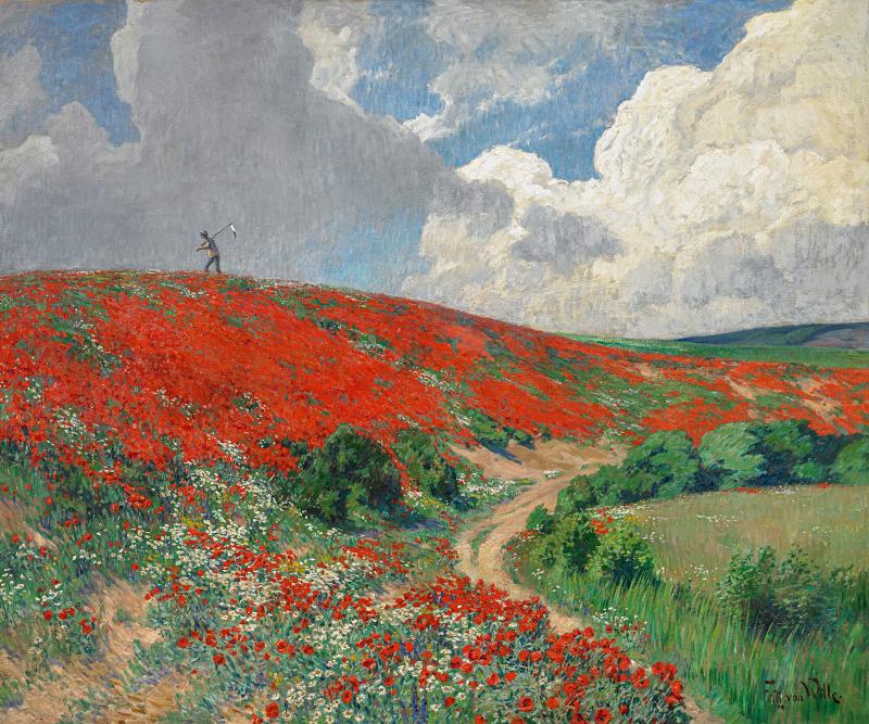 Fritz von Wille Mohnblüte Öl auf Leinwand 126 x 150cm Ergebnis: 58.050 Euro* *Int. Auktionsrekord für diesen Künstler