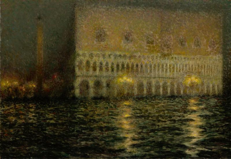 Lot 112 Property from an Important Private Collection Henri Le Sidaner Le Palais Ducal Signed Le Sidaner (lower left) Oil on canvas 31 1/4 by 44 1/2 in. 81 by 113.3 cm Painted in Venice in 1906. Estimate $300/500,000 Sold for $855,000