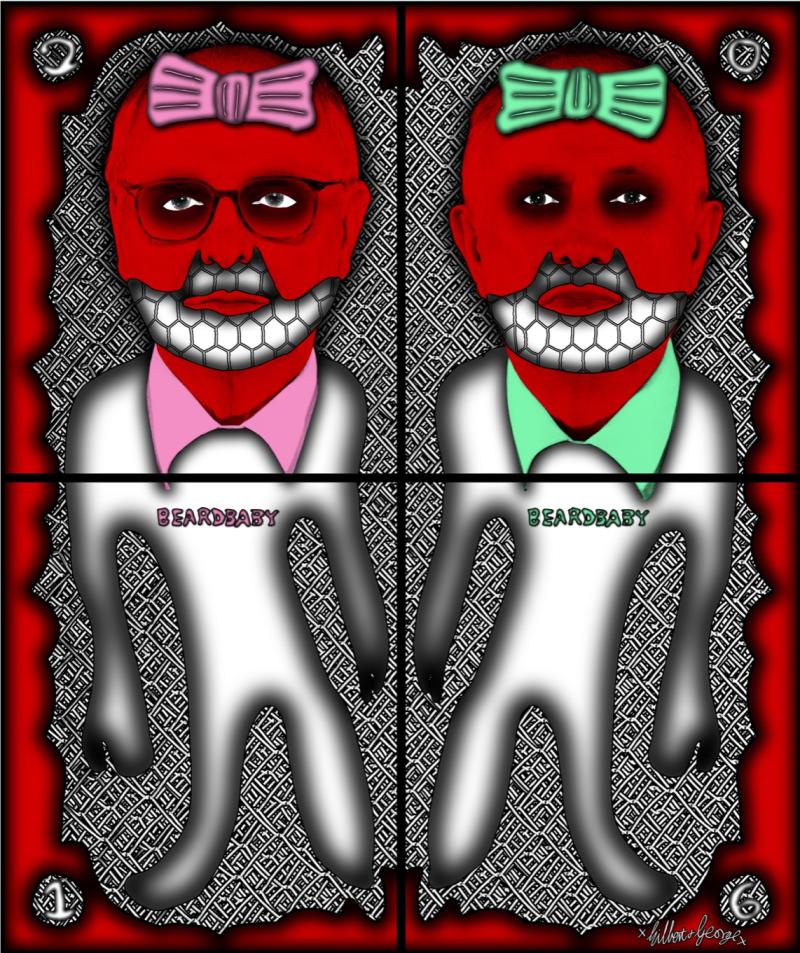 Gilbert & George BEARDBABY BEARDBABY, 2016 Mixed media 151 x 127 cm