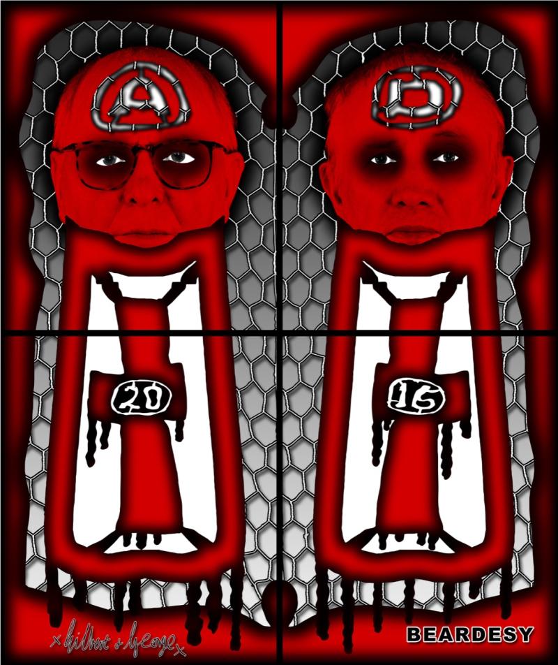 Gilbert & George BEARDESY, 2016 Mixed media 151 x 127 cm