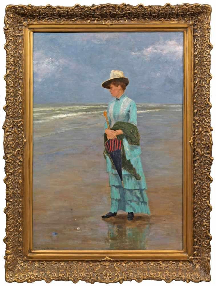 Peder Severin Krøyer (1851 Stavanger - 1909 Skagen) Sommerabend am Strand von Skagen Mindestpreis:	38.500 EUR