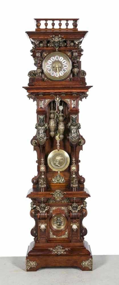 Lenzkirch Standuhr, extrem seltene sammelwürdige museale Ausführung, Werknummer 514584 ca. 1870-73, 8-Tage Uhrwerk mit Schlagwerk auf 2 Glocken Mindestpreis:	15.000 EU