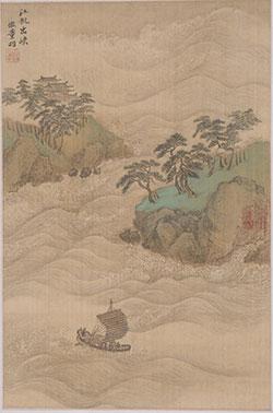 Landschaftsalbum: Bewusstes Reisen, 11 von 16 Wang Hui, Farben auf Seide, 31.5×21 cm, Qing-Dynastie Sammlung der Kunstakademie Peking © Beijing Fine Art Academy