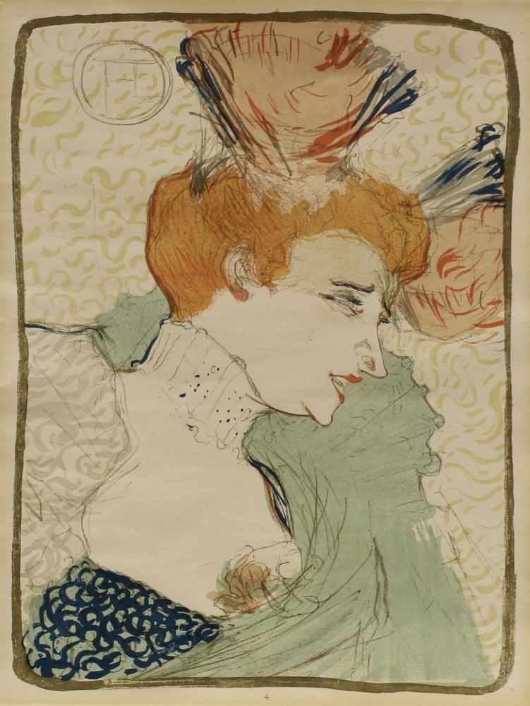 Toulouse-Lautrec, Henri de (1864 Albi - 1901 Schloss Malromé), Mademoiselle Marcelle Lender, en buste, Mindestpreis:	3.800 EUR