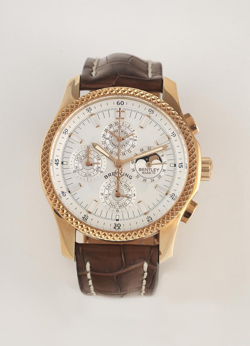 Breitling for Bentley Mark VI, Ref. H29363, Limited Edition, Nr. 2/250, Roségold 750, mit ewigem Kalender, Schätzwert € 8.000 - 12.000, Auktion 30. November 2018