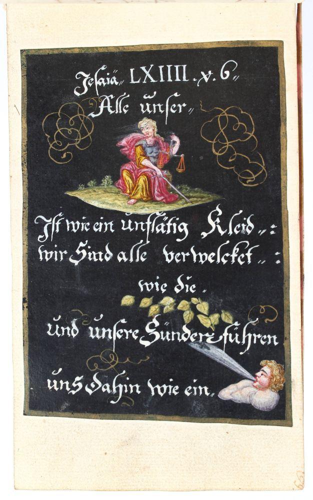 Album Amicorum. - Lauban (Oberlausitz). - Stammbuch des Buchbinders Johann Gottlieb Anton aus Lauben. Schätzpreis:	2.000 EUR