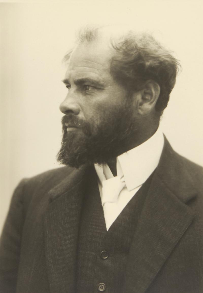 MORIZ NÄHR (1859–1945) Gustav Klimt, Wien 1909 Silbergelatine-Abzug, 1920er-Jahre 16×11,2cm Startpreis: € 4.000 / Schätzpreis: € 8.000-9.000