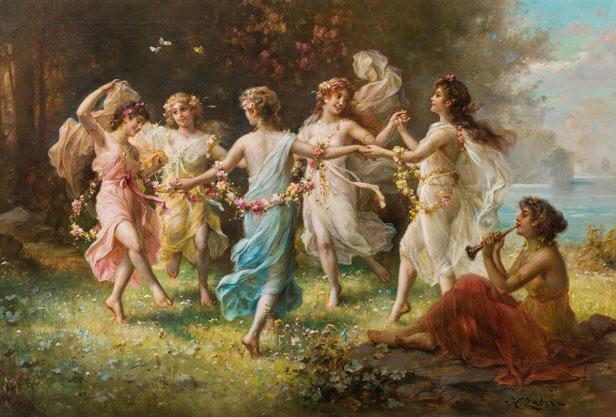 Lot 287 HANS ZATZKA (1859 - 1945) Elfenreigen verkauft um: € 28.980