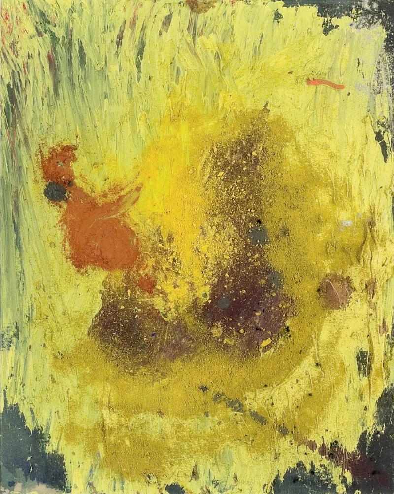 Herbert Brandl, "Ohne Titel", 1988, Öl, Pigment auf Karton, in Kastenrahmen montiert, 30 x 24 cm, Neue Galerie Graz, Foto: Universalmuseum Joanneum/N. Lackner