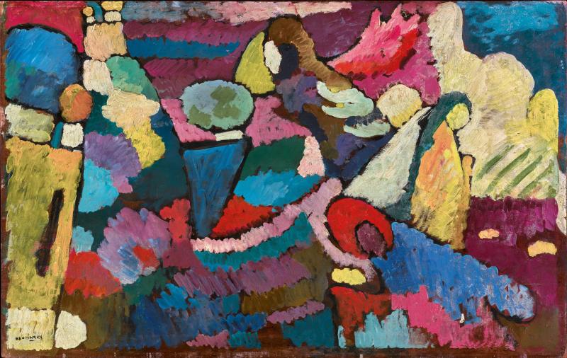 9930 Lot 6, Wassily Kandinsky, Improvisation auf Mahagoni (Improvisation on Mahogany), Oil on mahogany panel, 1910