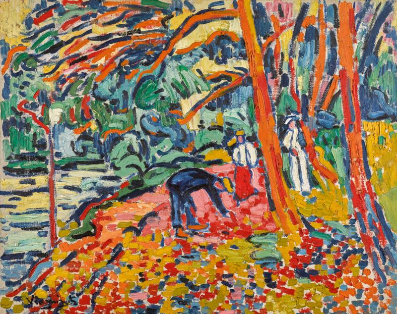 9930 Lot 7, Maurice de Vlaminck, Paysage au bois mort (Ramasseur de bois mort), Oil on canvas, 1906