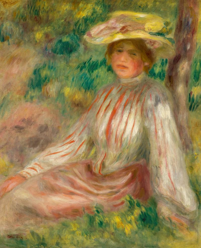 Pierre-Auguste Renoir Femme au jardin Painted circa 1890 Estimate $1/1.5 million Sold for $1.4 million