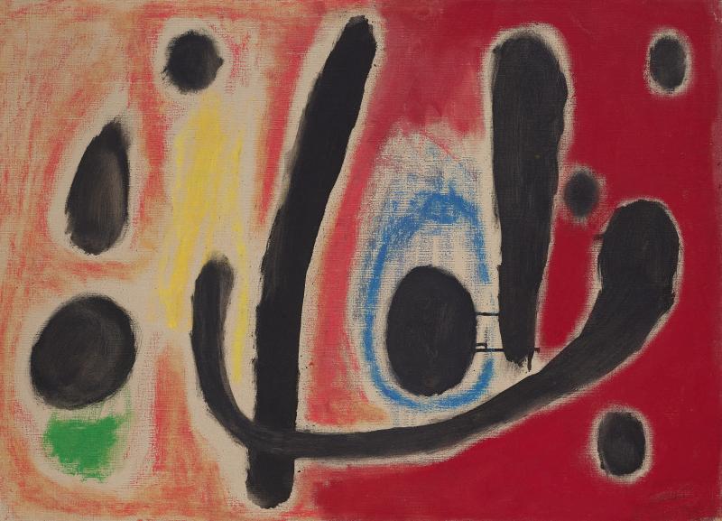 327 Joan Miró, Composition (Hommage à Edgar Varèse I), Oil on canvas $855,000 (£662,329) $800,000 - 1,200,000