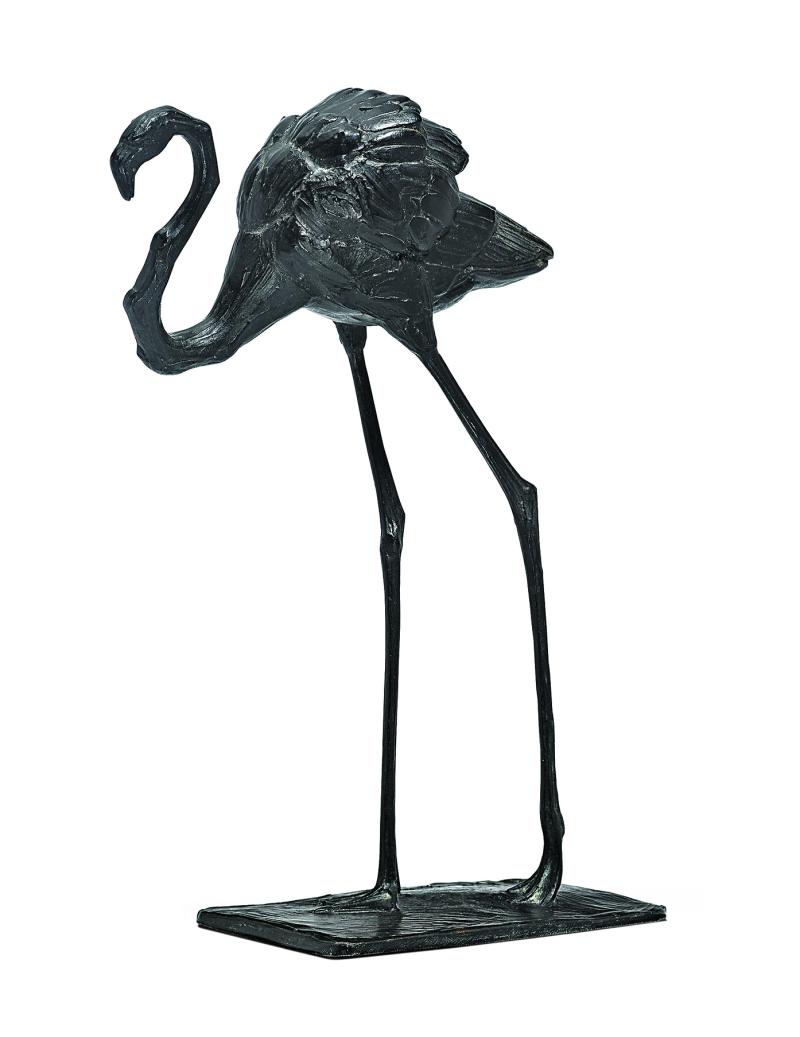 REMBRANDT BUGATTI (1884-1916) SKULPTUR "Le flamant en marche", um 1912. Bronze schwarz patiniert. H33,5cm.