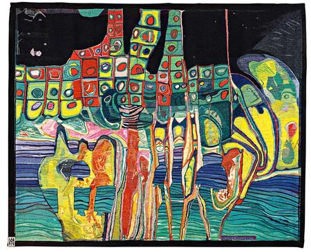 Friedensreich Hundertwasser. 1928 Wien - 2000 an Bord der Queen Elizabeth 2 im Pazifischen Ozean vor Neuseeland. Ausrufnummer:	989 Ausrufpreis:	20000 Euro