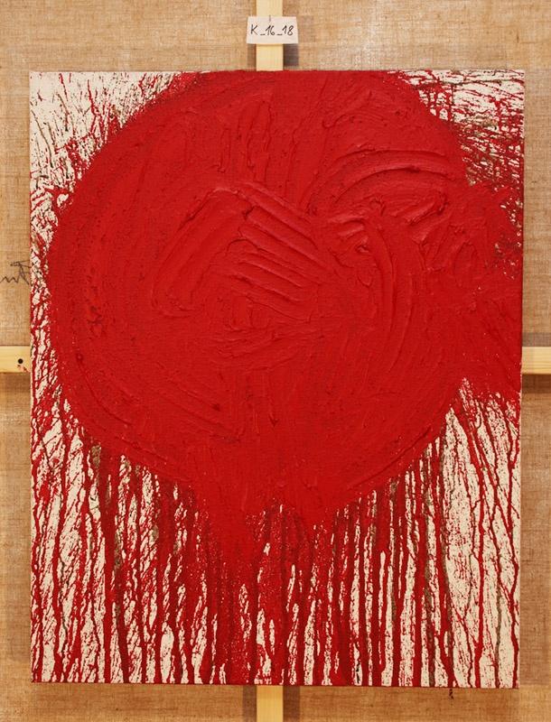 HERMANN NITSCH Schüttbild2010 Acryl auf Leinwand 100 x 80 cm