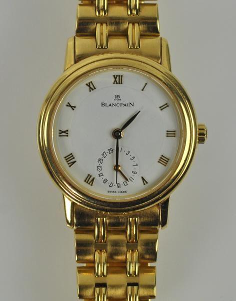 DAMENARMBANDUHR Blancpain Lady, Quartz, rundes Gelbgoldgehäuse mit passendem Blancpain-Armband 18ct Mindestpreis:	1.800 EUR