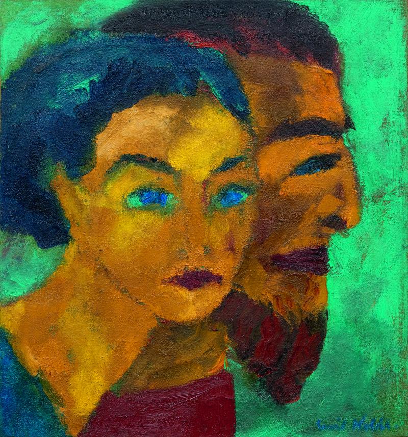 3222 EMIL NOLDE Doppelbild (Sie seltsames Licht). 1918. Öl auf Leinwand. 60,6 x 56,2 cm. Ergebnis: CHF 1 Million