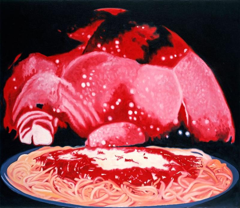 James Rosenquist Hot Sauce 2005 Oil on canvas 132,1 x 152,4 cm (52,01 x 60 in) (JRQ 1033)