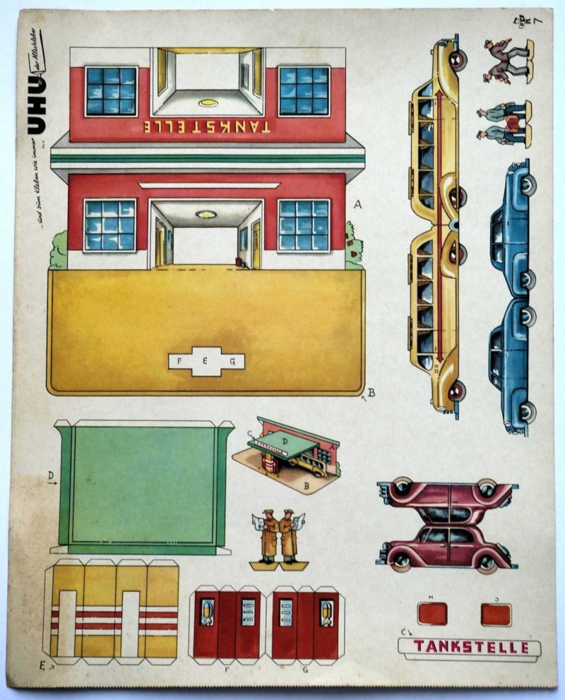 UHU – Bastelbogen Tankstelle, 50er Jahre, © UHU GmbH & Co. KG