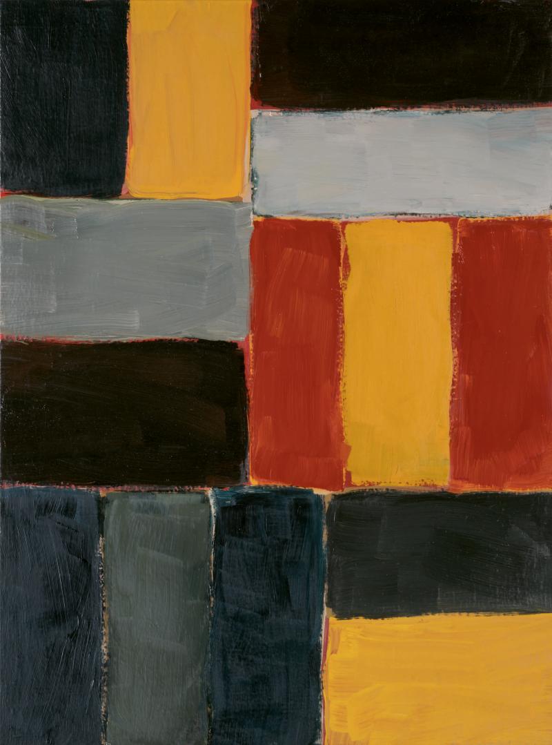 10027 Lot 212 Sean Scully, Small Vertical Red Wall