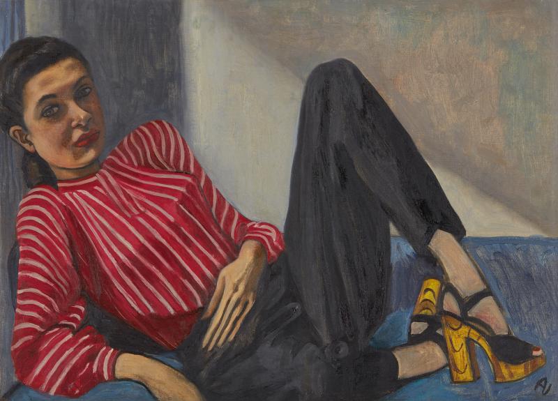 Lot 7 Alice Neel Connie signed with the artist’s initials oil on canvas 237⁄8 by 303⁄4 in. 60.6 by 78.1 cm. Executed circa 1945 Estimate $300/500,000 Sold for $920,000