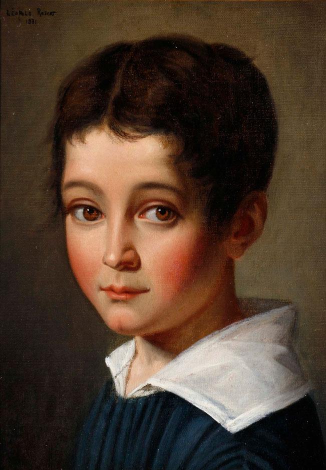 Léopolod Robert, Kinderbildnis, 1837, Öl auf Leinwand, 32 x 24 cm, Kunstmuseum Luzern, Leihgabe aus Privatbesitz