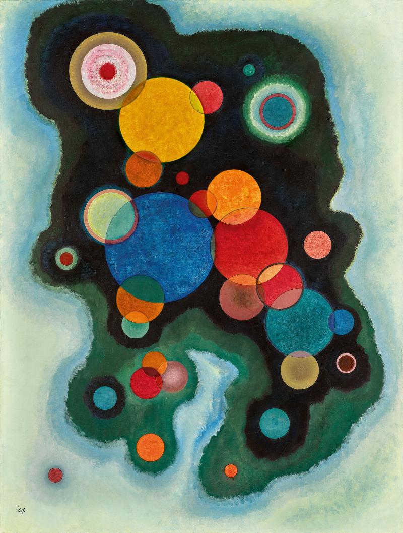 Lot 13 Wassily Kandinsky, Vertiefte Regung (Deepened Impulse), oil on canvas, 1928 (est. £5,500,000- 7,500,000)