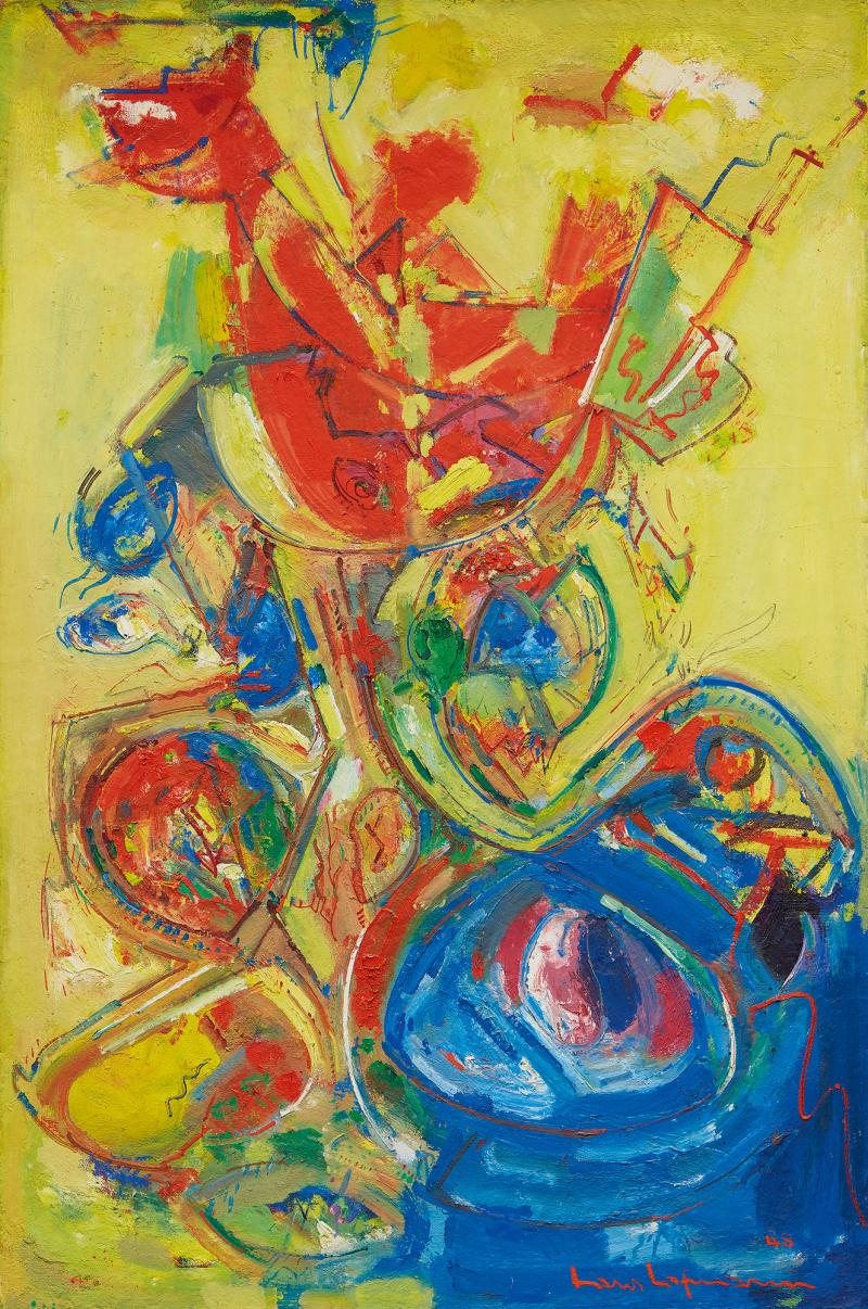 Lot 14 Hans Hofmann Resurrection VII signed and dated 48 oil on panel 72 by 48 in. 183 by 121.9 cm. Executed in 1946-48. Estimate $400/600,000 Sold for $500,000