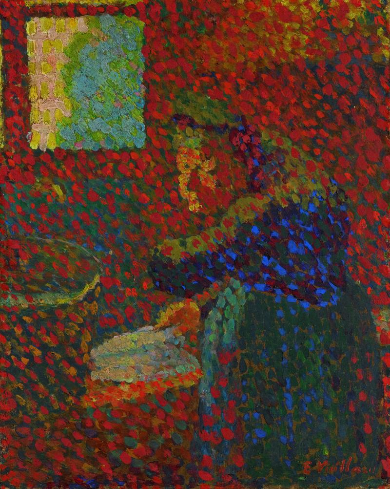 Lot 162 Edouard Vuillard, La grand mère a l’évier, circa 1890, oil on card mounted on panel (£200,000-300,000)