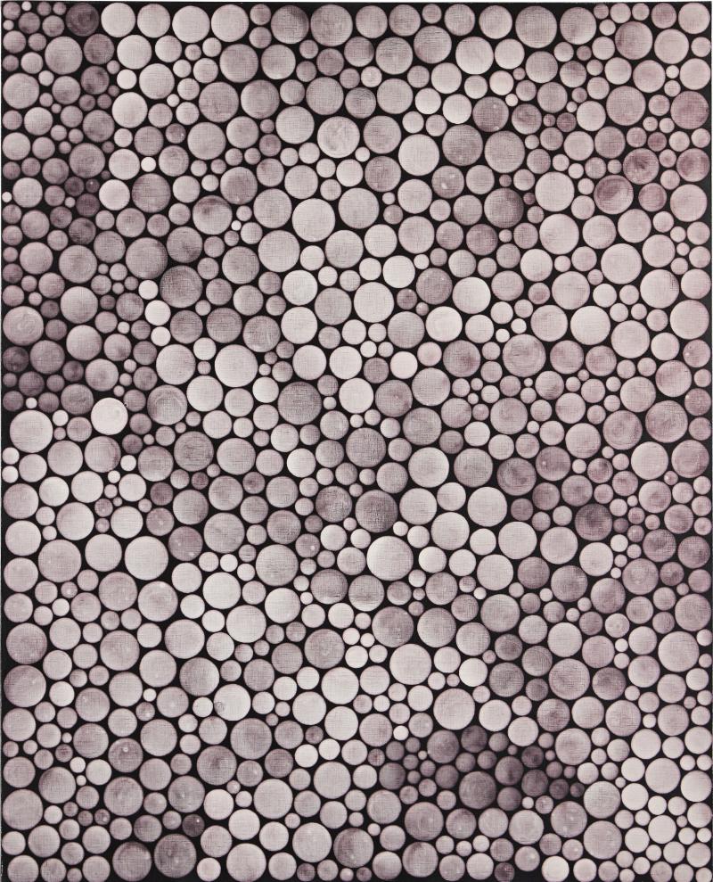 Lot 4 Yayoi Kusama Dots Obsession signed, titled and dated 2005 on the reverse acrylic and metallic paint on canvas 63 3/4 by 51 1/4 in. 161.9 by 130.2 cm. Executed in 2005, this work is registered with the Yayoi Kusama studio. Estimate $450/650,000 Sold for $740,000