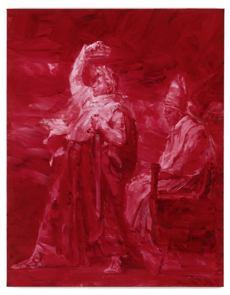 Yan Pei-Ming Napoleon, Crowning Himself Emperor / L’Empereur Napoléon Ier se couronnant lui-même, 2017 Oil on canvas 250 x 200 x 4 cm (98,43 x 78,74 x 1,57 in) YPM 1138