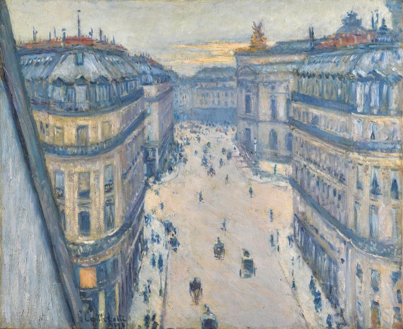 Lot 17 Lumières: The Levy Family Collection Gustave Caillebotte La Rue Halévy, Vue Du Sixième Étage Signed G. Caillebotte and dated 1878 (lower left) Oil on canvas 23 1/2 by 28 3/4 in. 59.5 by 73 cm Painted in 1878. Estimate $6/8 million