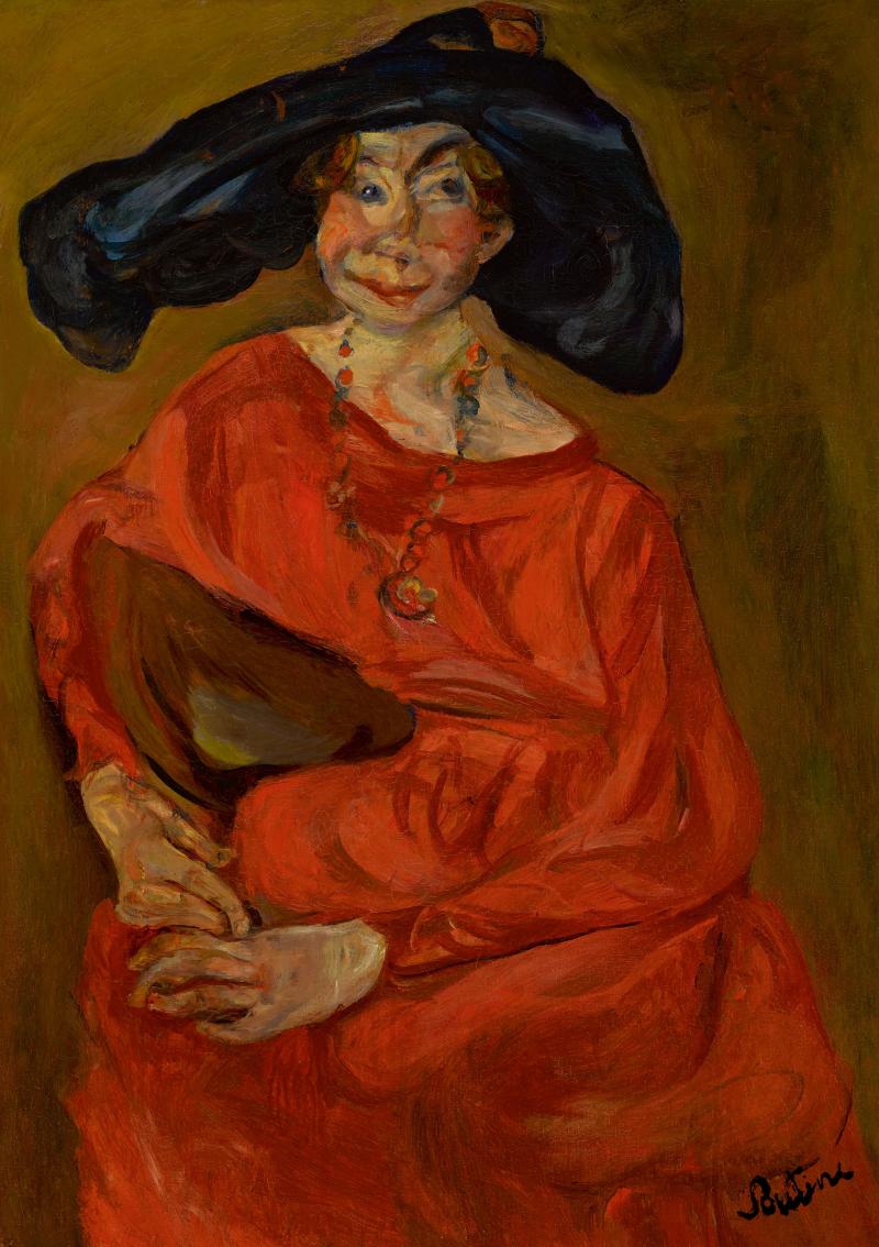 ot 26 Property from the Bakwin Collection Chaïm Soutine La Femme En Rouge Signed Soutine (lower right) Oil on canvas 36 by 25 5/8 in. 91.4 by 65.1 cm Painted circa 1923-24. Estimate $6/8 million Sold for $ 10,970,600