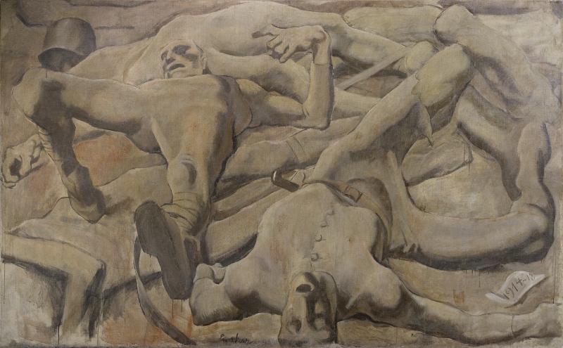 Albin Egger-Lienz, Finale, 1918; 140 x 227 cm, Öl auf Leinwand  © Leopold Privatsammlung