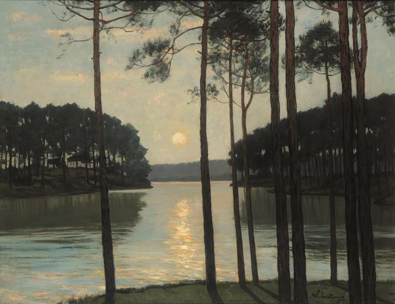 Walter Leistikow Abendstimmung am Schlachtensee 1895 Öl auf Leinwand © Stiftung Stadtmuseum Berlin Foto: Hans-Joachim Bartsch, Berlin